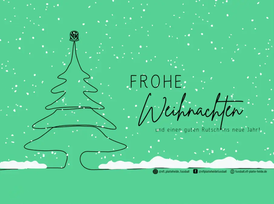 Der VfL Platte Heide 1954/60 e.V. wünscht Frohe Weihnachten…
